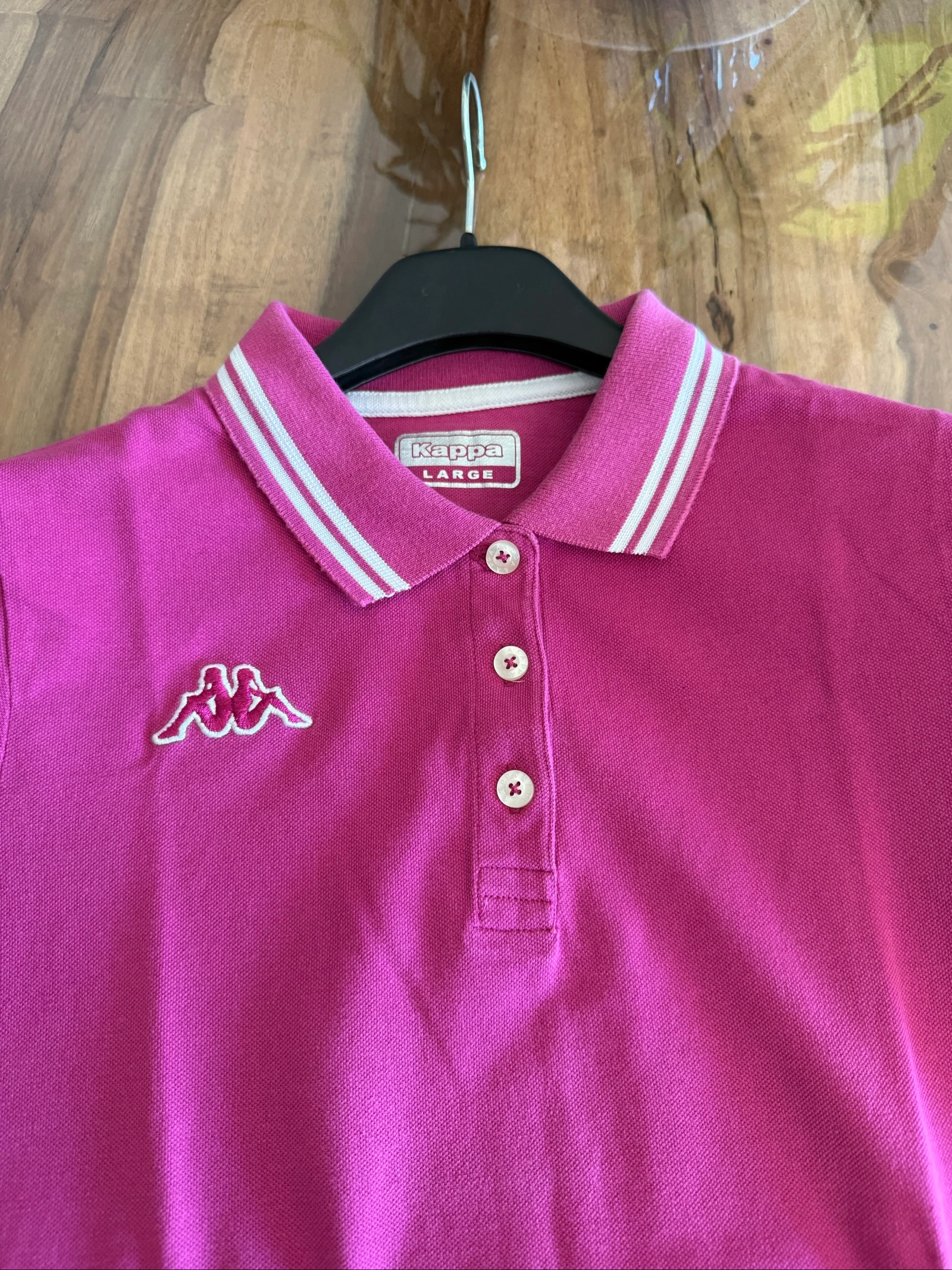 Lot 4 Polos Femme Kappa – Tamanho L / XL – Rosa Verde Azul – Estado Perfeito – photo 6